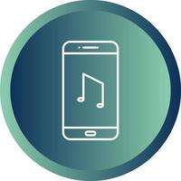 Unique Music App Vector Line Icon