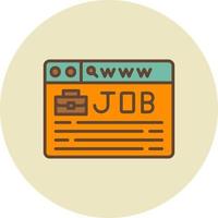 diseño de icono creativo de búsqueda de empleo vector