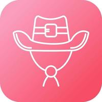 icono de vector de sombrero de vaquero