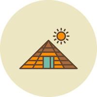 Pyramid Creative Icon Design vector