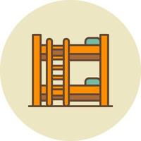 Bunk Bed Creative Icon Design vector