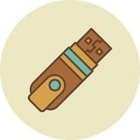 diseño de icono creativo de unidad flash usb vector