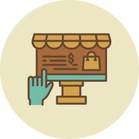 diseño de icono creativo de compras en línea vector