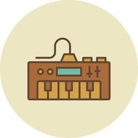 diseño de icono creativo de piano eléctrico vector