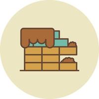 Brick Wall Creative Icon Design vector