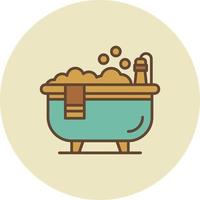 diseño de icono creativo de bañera vector