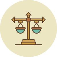 Balance Scale Creative Icon Design vector