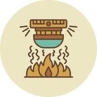 diseño de icono creativo de alarma de incendio vector