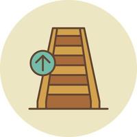 diseño de icono creativo de escalera mecánica vector