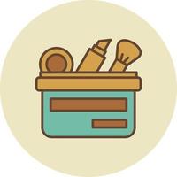 diseño de icono creativo de bolsa de maquillaje vector