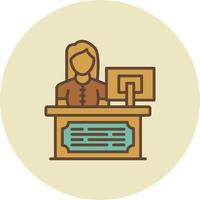 Receptionist Creative Icon Design vector