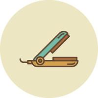 diseño de icono creativo de plancha de pelo vector