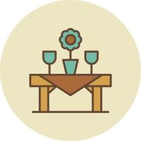 diseño de icono creativo de mesa vector