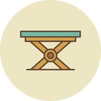 Folding Table Creative Icon Design vector