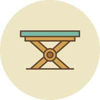 diseño de icono creativo de mesa plegable vector