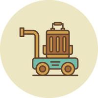 Luggage Cart Creative Icon Design vector