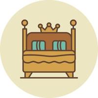 Double Bed Creative Icon Design vector