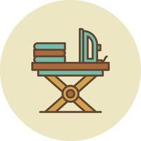 diseño de icono creativo de mesa de hierro vector