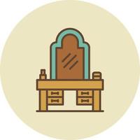 Dressing Table Creative Icon Design vector