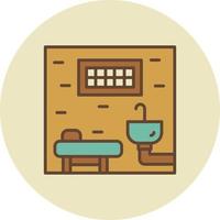 Prison Cell Creative Icon Design vector