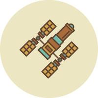 Space Station Creative Icon Design vector