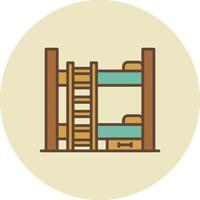 Bunk Bed Creative Icon Design vector