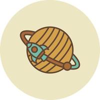 Planet Creative Icon Design vector