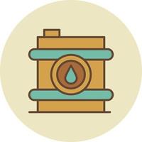 Oil Barrel Creative Icon Design vector