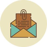 Attach File Email Creative Icon Design vector