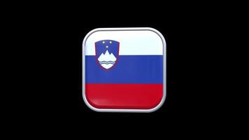 3d Slovakia Flag Square Icon Animation Transparent Background Free Video