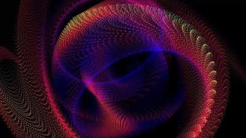 sphères abstraites colorées d'énergie tournant lentement et se tordant formant un amas de galaxies video