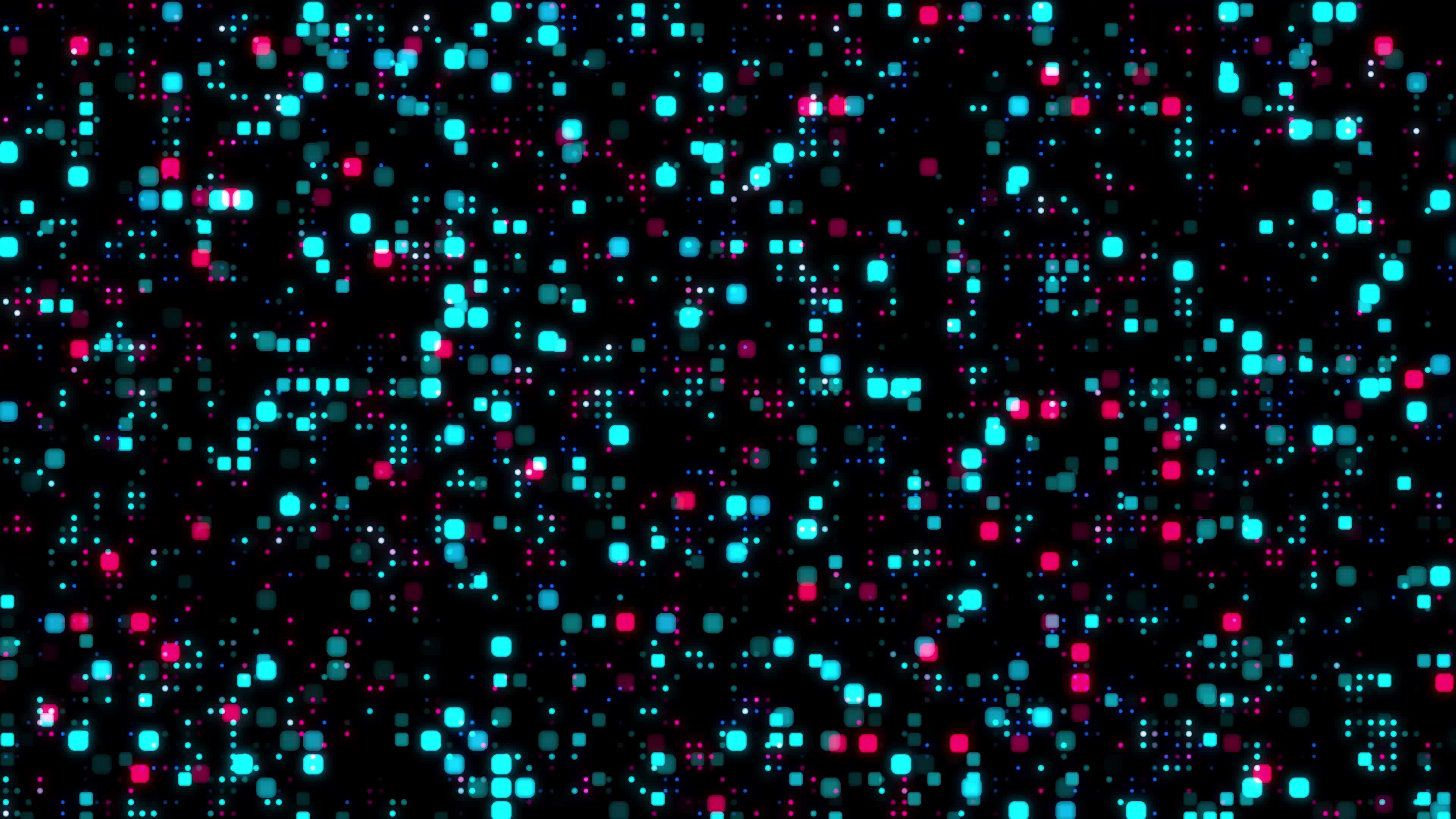 Digital and futuristic wall background flickering, abstract mosaic