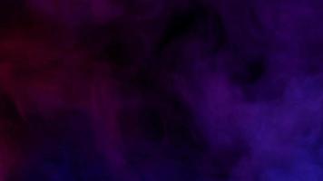 Smoke from Ultrasonic Aroma Diffuser and colorful light on black background. video