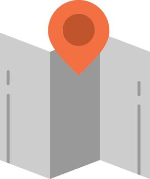 Map Direction Location Navigation Pointer  Flat Color Icon Vector icon banner Template