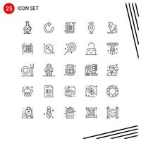 Pack of 25 creative Lines of map camping coding pin web Editable Vector Design Elements