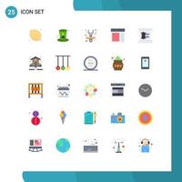 Group of 25 Modern Flat Colors Set for user right architect interface tool Editable Vector Design Elements