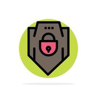 Internet Password Shield Web Security Abstract Circle Background Flat color Icon vector