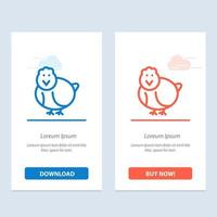 Chicken Easter Baby Happy  Blue and Red Download and Buy Now web Widget Card Template vector