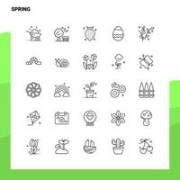 Set of Spring Line Icon set 25 Icons. Vector Minimalism Style Design Black Icons Set. Linear pictogram pack.