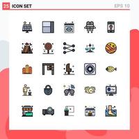 Set of 25 Modern UI Icons Symbols Signs for holidays signs view pin location Editable Vector Design Elements