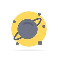 Planet Science Space Abstract Circle Background Flat color Icon vector