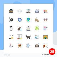 User Interface Pack of 25 Basic Flat Colors of october autumn sketch wireless wifi Editable Vector Design Elements