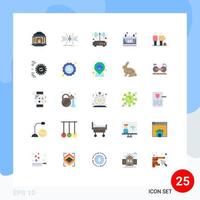 User Interface Pack of 25 Basic Flat Colors of october autumn sketch wireless wifi Editable Vector Design Elements