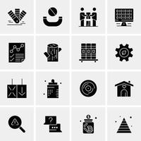 16 iconos universales de negocios vector ilustración de icono creativo para usar en proyectos relacionados con la web y dispositivos móviles