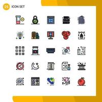 25 Creative Icons Modern Signs and Symbols of connected technology application programmer interface building paint Editable Vector Design Elements