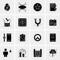 16 iconos universales de negocios vector ilustración de icono creativo para usar en proyectos relacionados con la web y dispositivos móviles