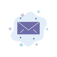 Message Mail Email Blue Icon on Abstract Cloud Background vector
