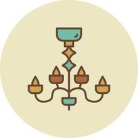 Chandelier Creative Icon Design vector