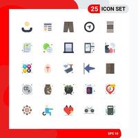Modern Set of 25 Flat Colors and symbols such as view cover clothe pointer cursor Editable Vector Design Elements