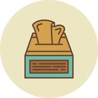 diseño de icono creativo de caja de pañuelos vector